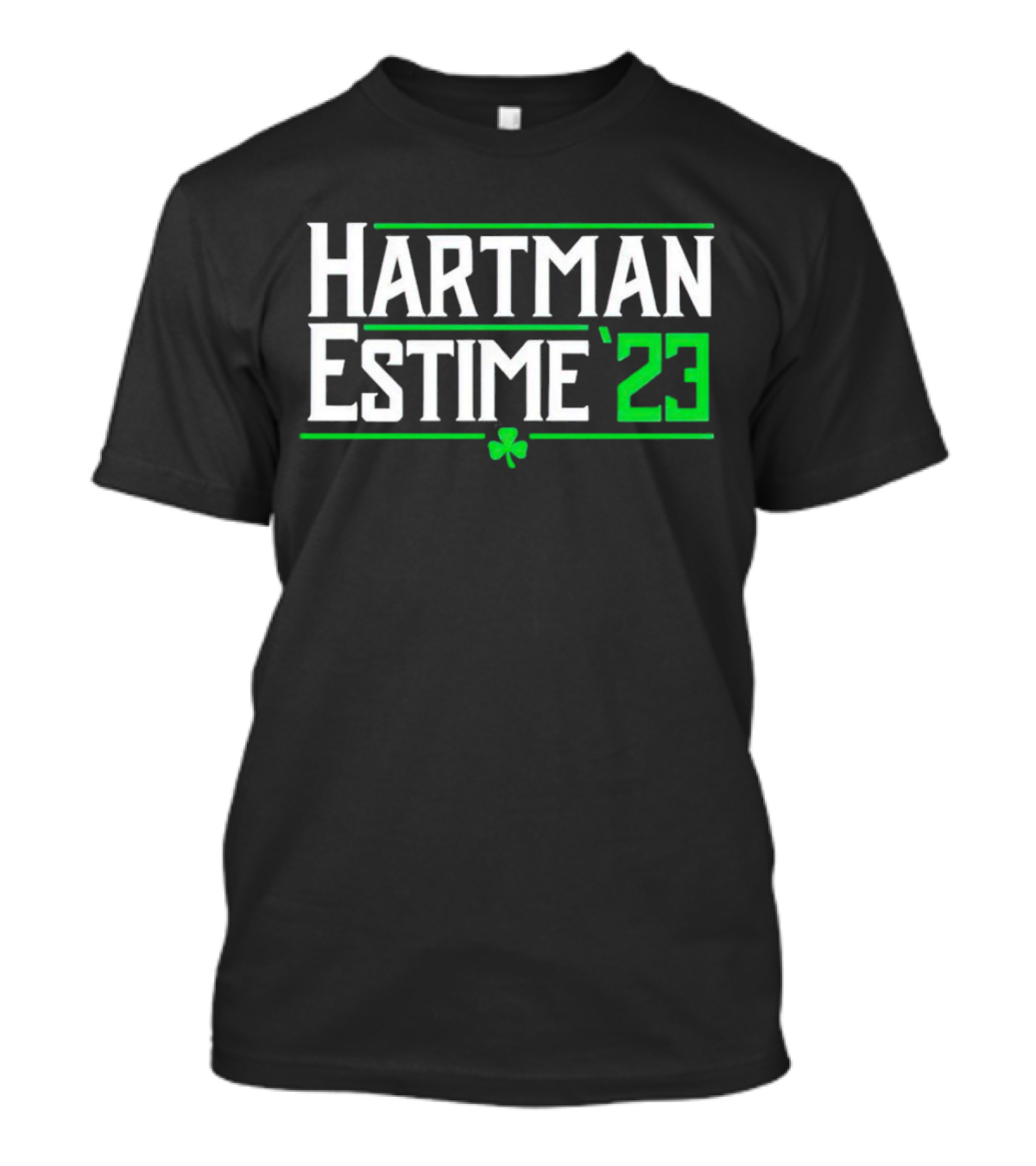 Hartman Estime '23 Shamrock Clovers Green And White T-Shirt
