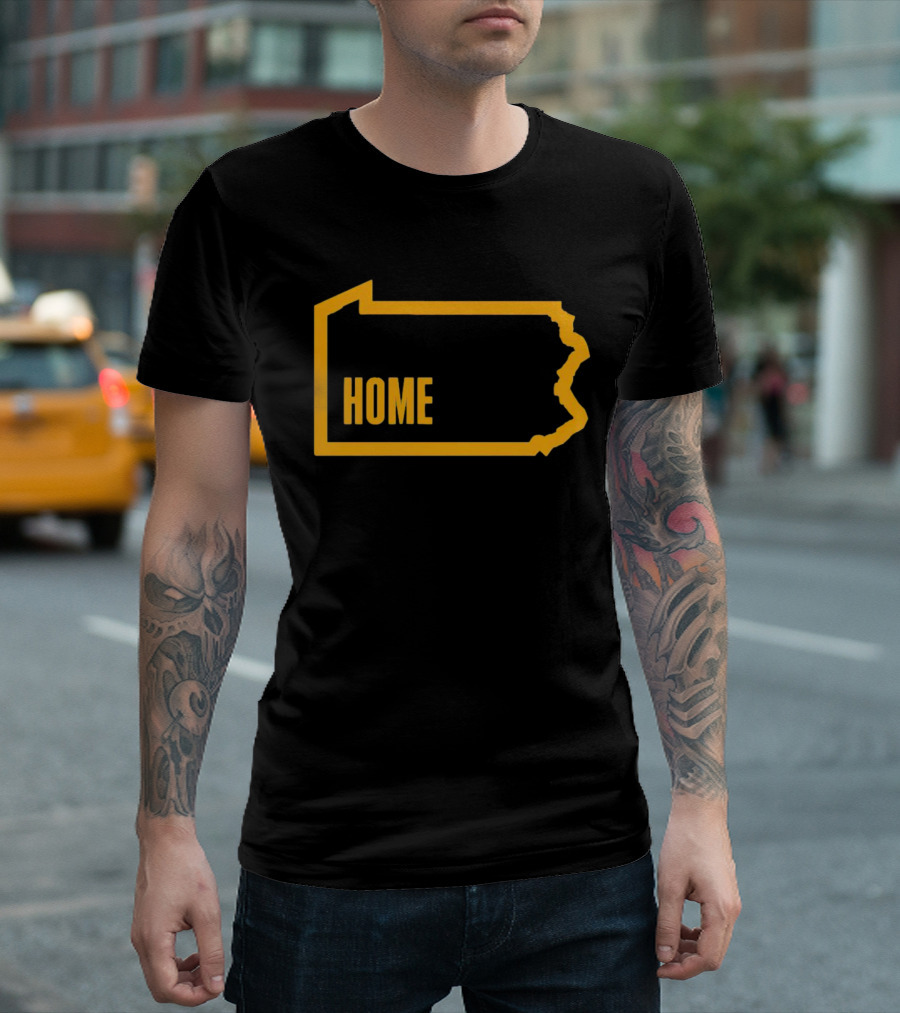 Home Pittsburgh Pennsylvania Map Outline T-Shirt