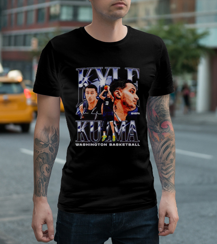 Kyle Kuzma NBPA Washington Basketball Collage Signature T-Shirt