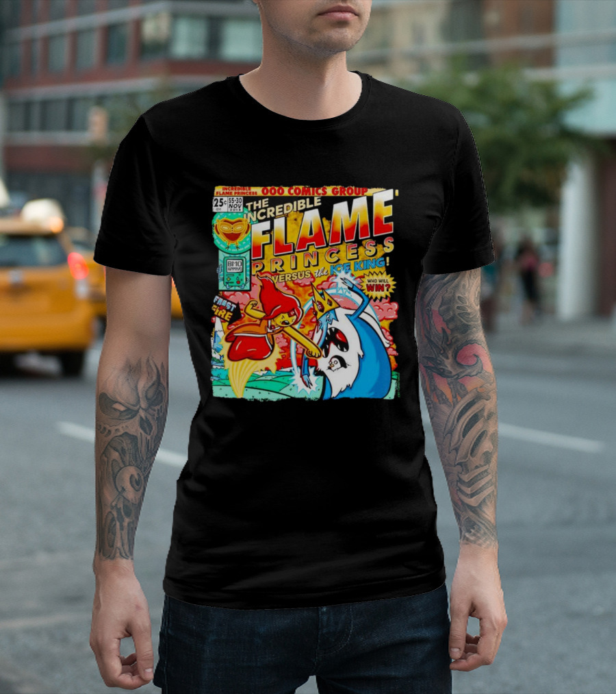 The Incredible Flame Princess Versus The Ice King Adventure Time 000 Comics Group T-Shirt