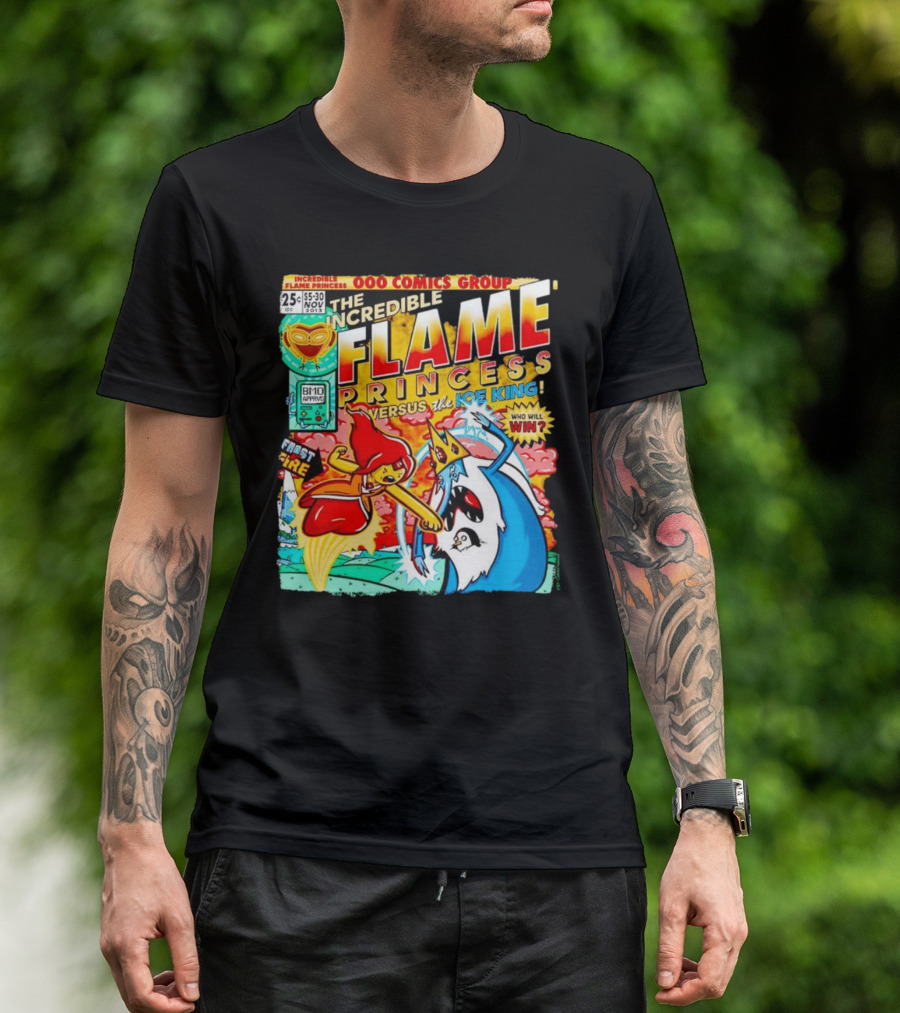 The Incredible Flame Princess Versus The Ice King Adventure Time 000 Comics Group T-Shirt