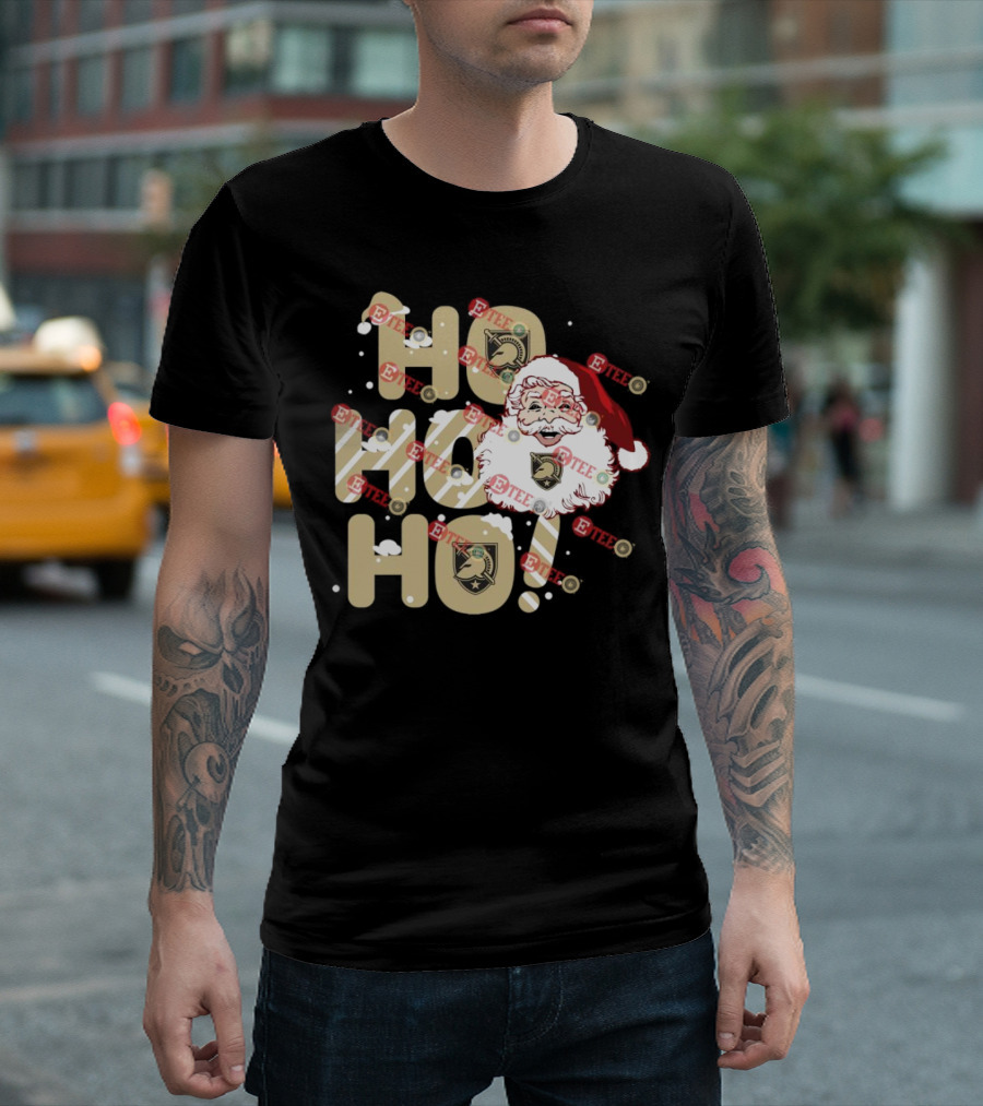 Army Black Knights Santa Claus Ho Ho Ho Christmas Holiday Cheer T-Shirt