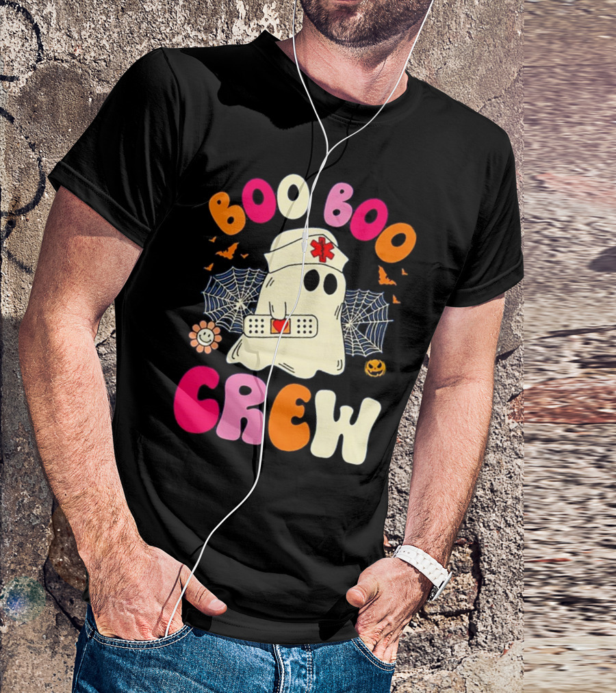 Groovy Boo Boo Crew Funny Nurse Ghost Halloween T-Shirt