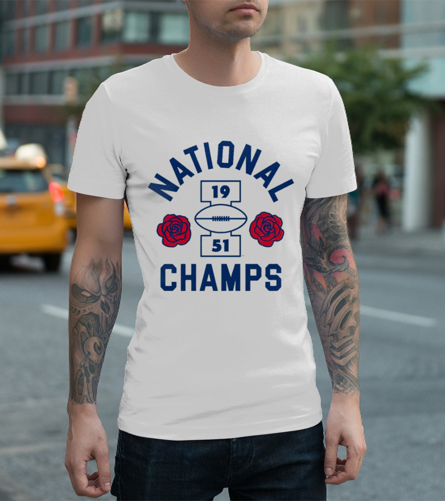 Illinois National Champs 1951 Roses Football T-Shirt