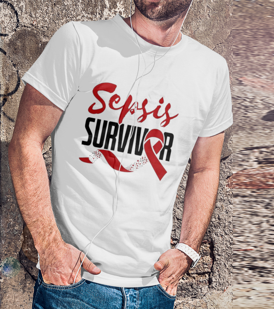 Sepsis Survivor Awareness Red T-Shirt