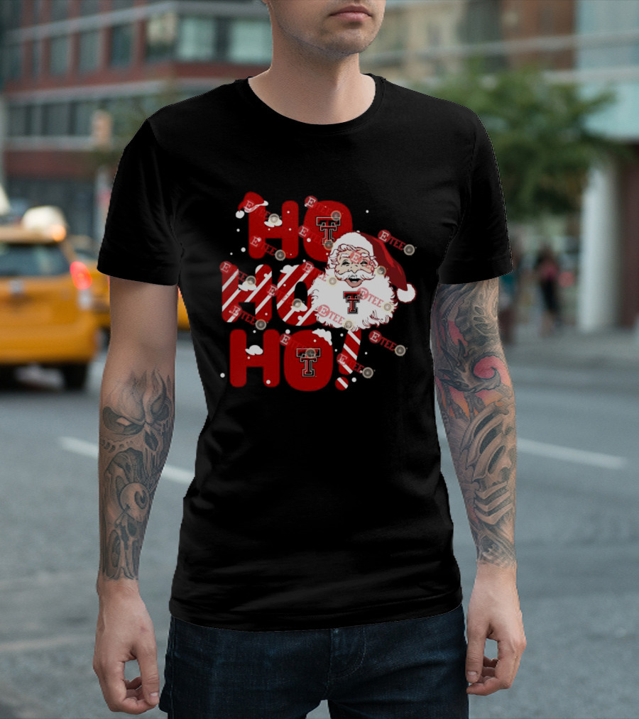 Texas Tech Red Raiders Santa Ho Ho Ho Christmas T-Shirt