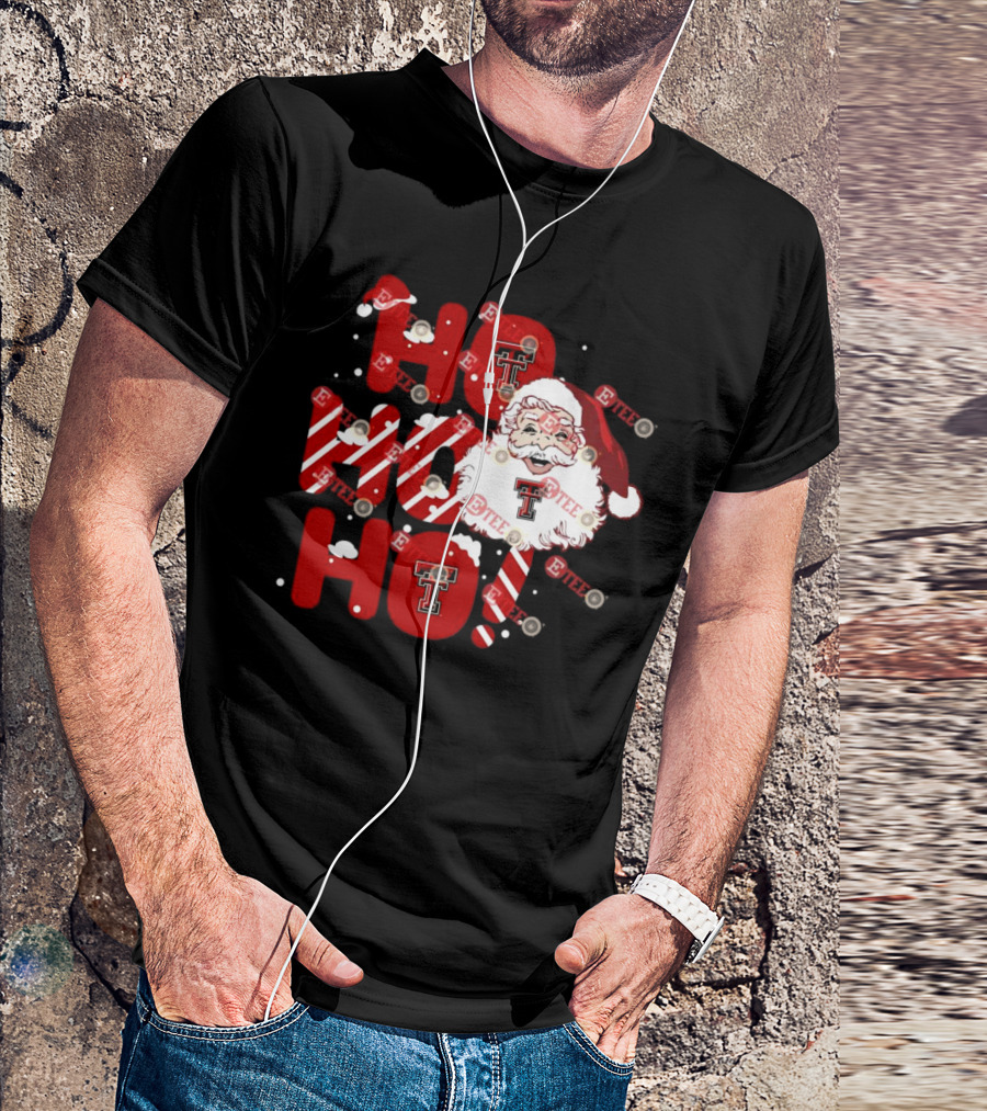 Texas Tech Red Raiders Santa Ho Ho Ho Christmas T-Shirt