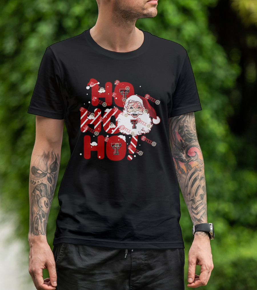 Texas Tech Red Raiders Santa Ho Ho Ho Christmas T-Shirt