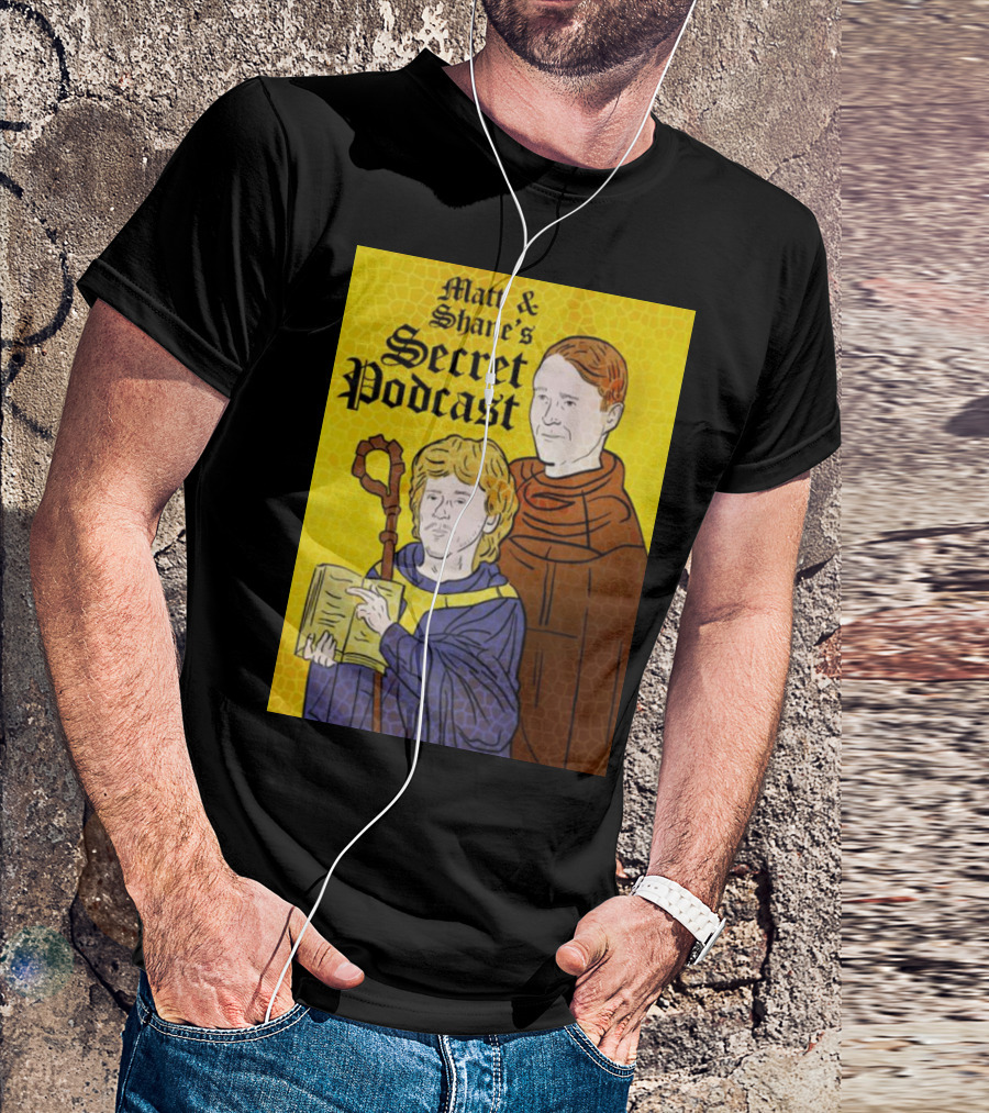 Matt And Shane's Secret Podcast Saintly Figures Mosaic T-Shirt