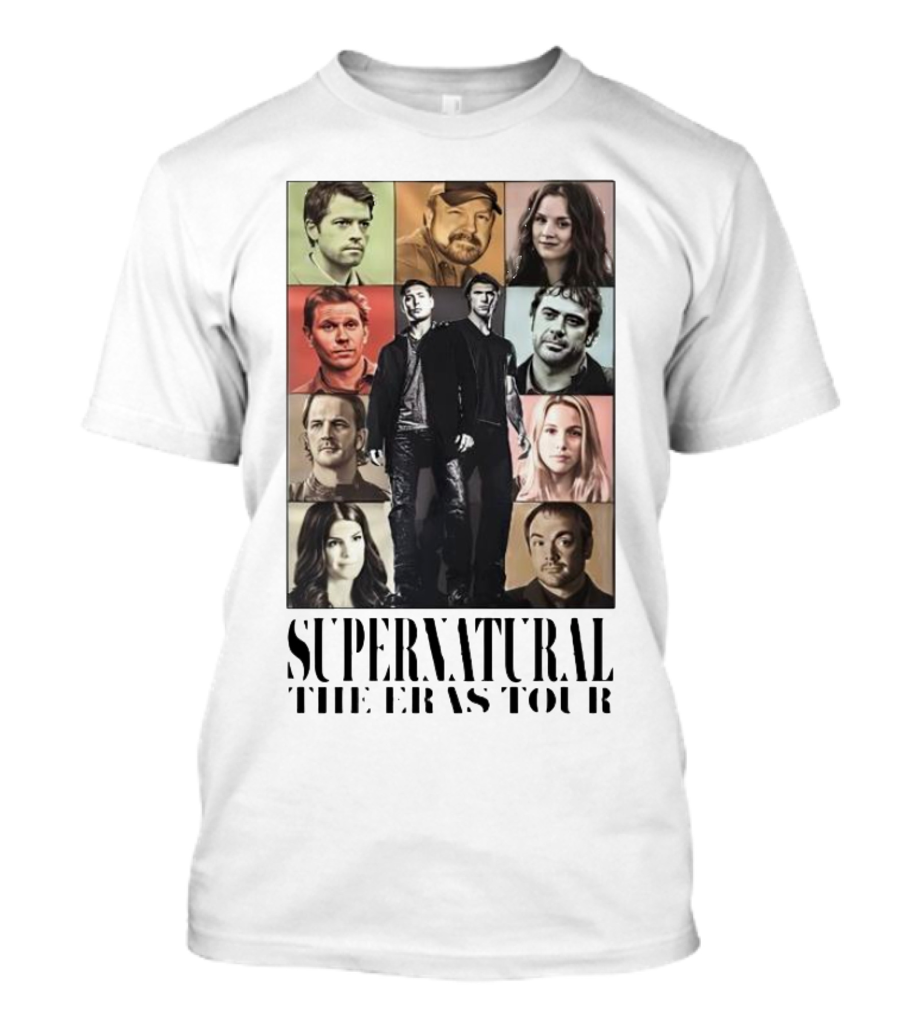 Supernatural The Eras Tour Iconic Characters Collage T-Shirt