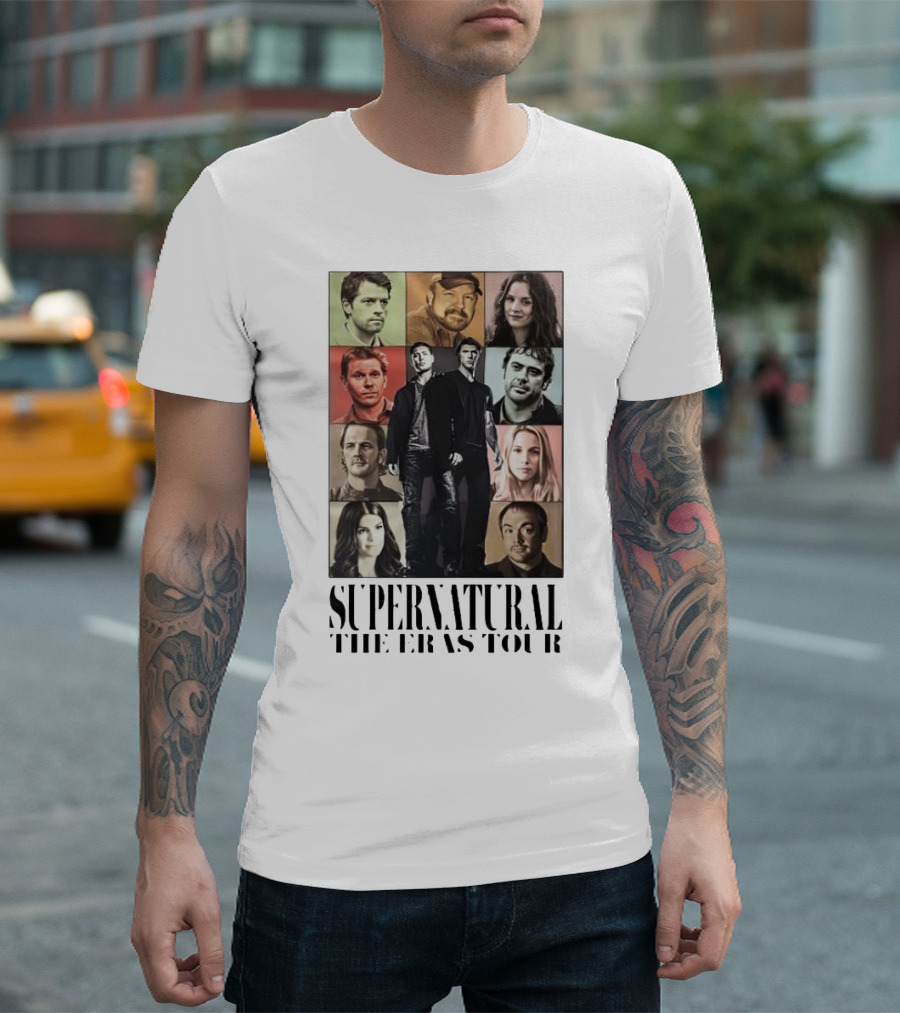 Supernatural The Eras Tour Iconic Characters Collage T-Shirt