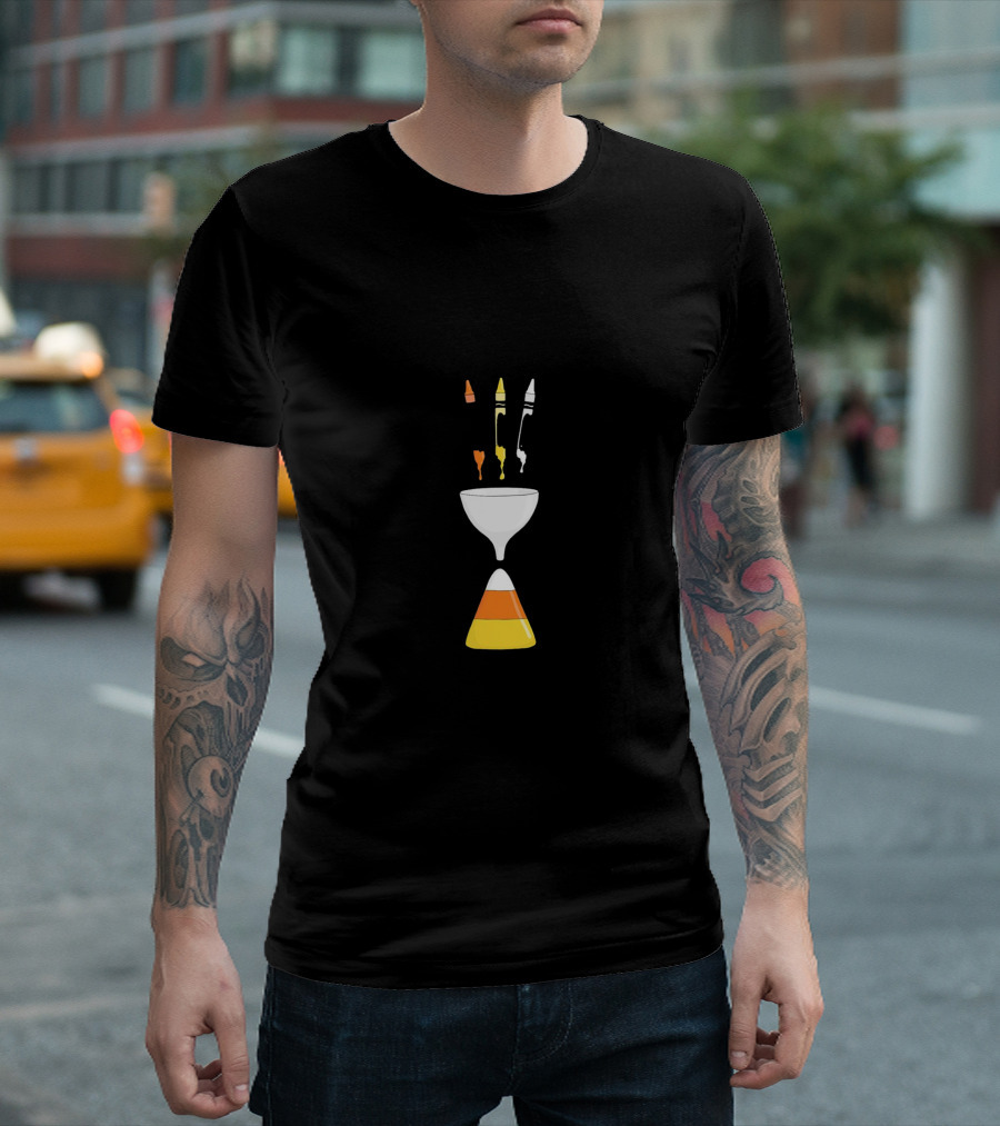 Crayondy Corn Candy Crayons and Candy Corn Fusion T-Shirt