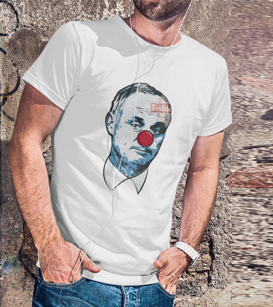 Men’s Rob Manfred Clown Parody With Red Nose And T-Shirt Label T-Shirt
