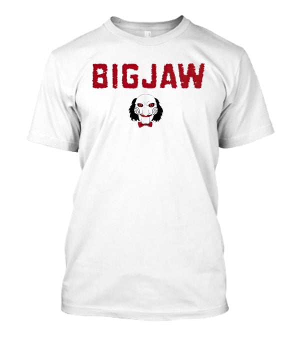Jigsaw Big Jaw Red Text With Puppet T-Shirt