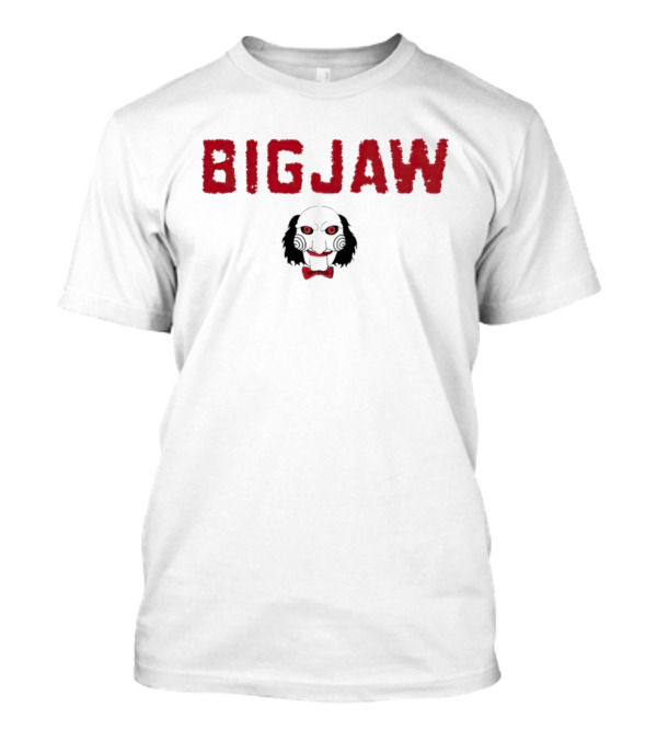 Jigsaw Big Jaw Red Text With Puppet T-Shirt
