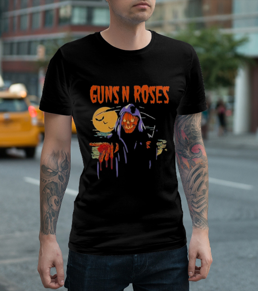 Guns N Roses Reaper Rose Halloween T-Shirt