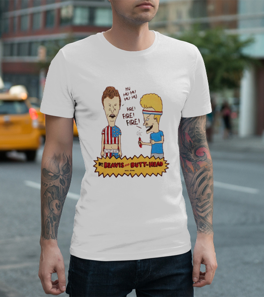MTV Beavis and Butt-Head Fireworks Fire Fire T-Shirt