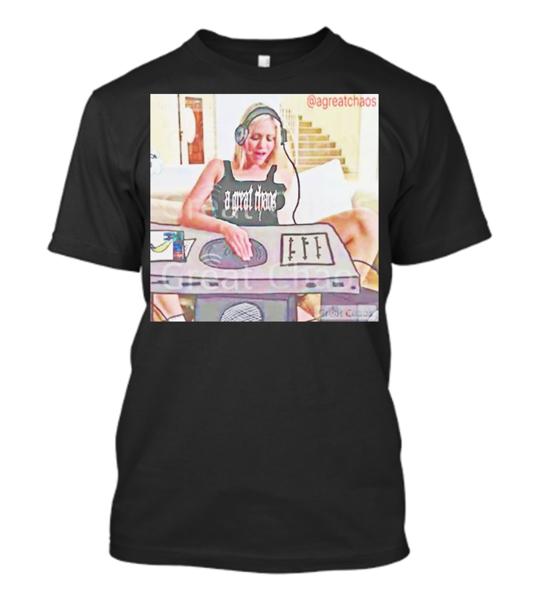 A Great Chaos Ken Carson DJing With Headphones And Mixing Table T-Shirt