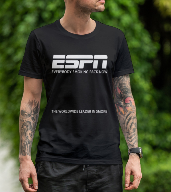 ESPN Everybody Smoking Pack Now The Worldwide Leader In Smoke T-Shirt