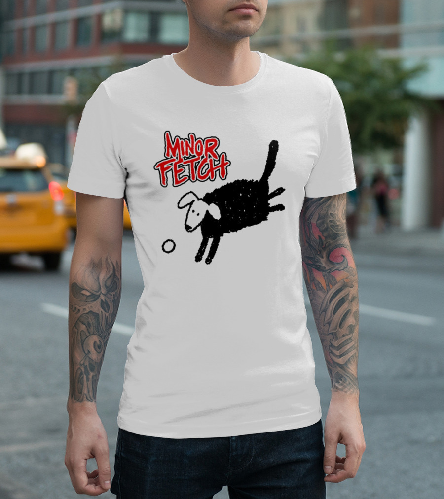 Minor Fetch Dog and Ball Sketch T-Shirt