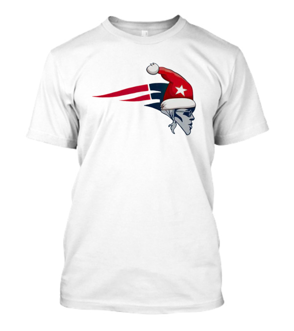 New England Patriots Christmas Santa Hat T-Shirt