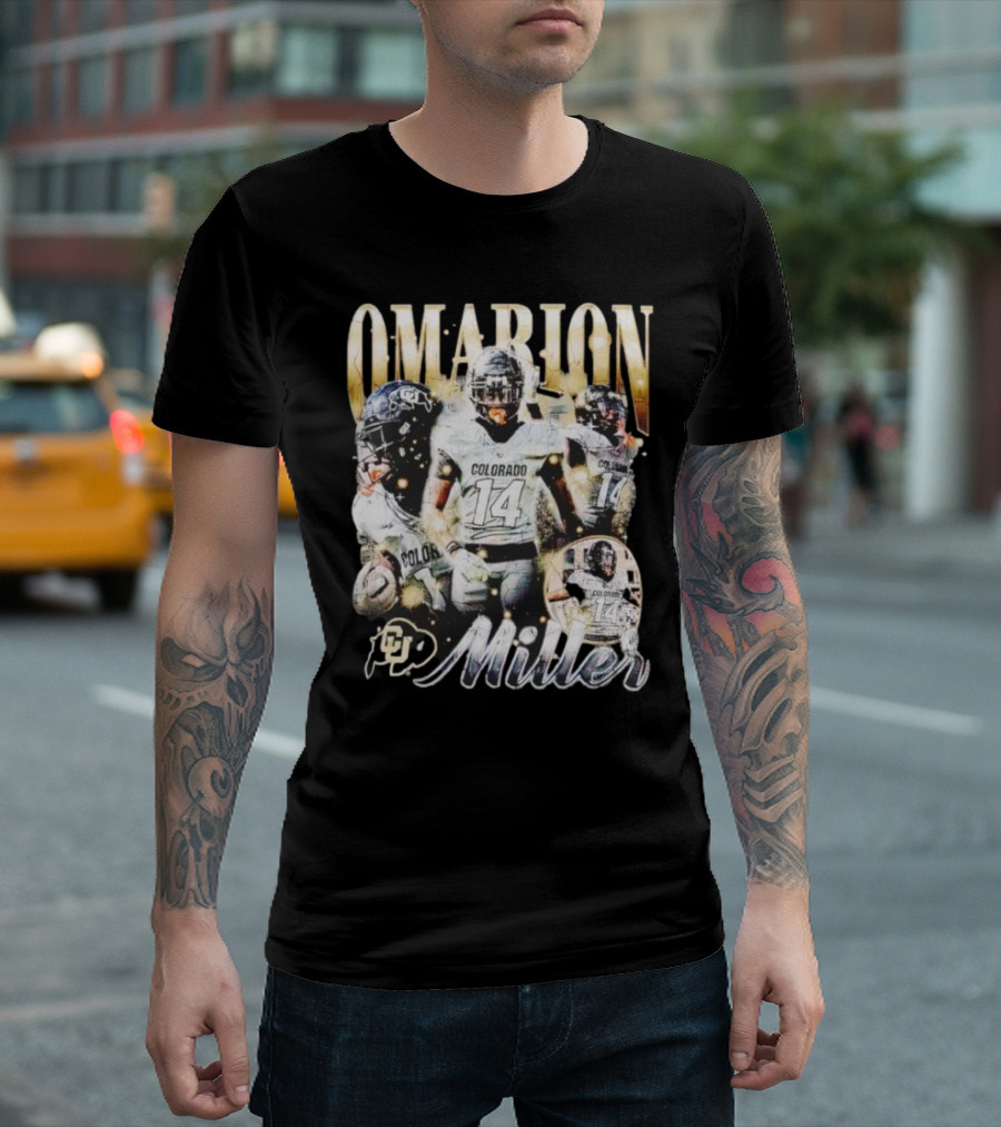 Omarion Miller Colorado Buffaloes Football Star #14 T-Shirt