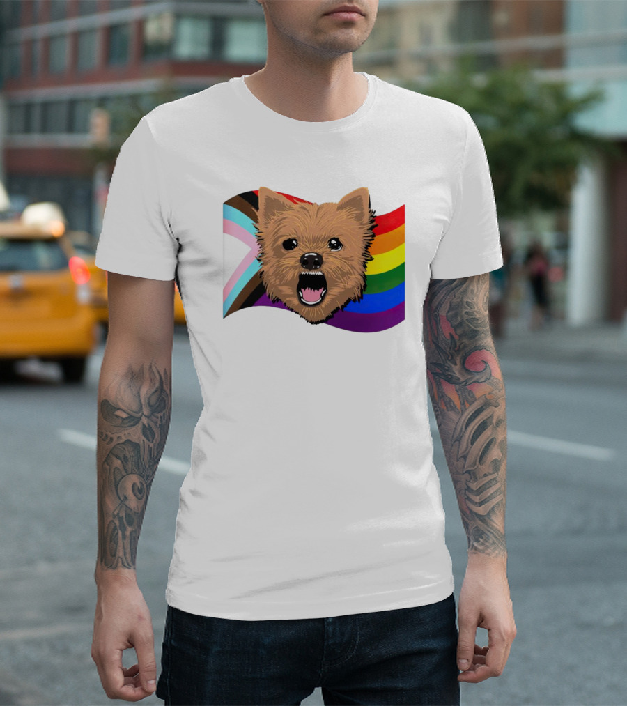 Dog MarcoMania Norwich Havok Pride Rainbow Flag T-Shirt
