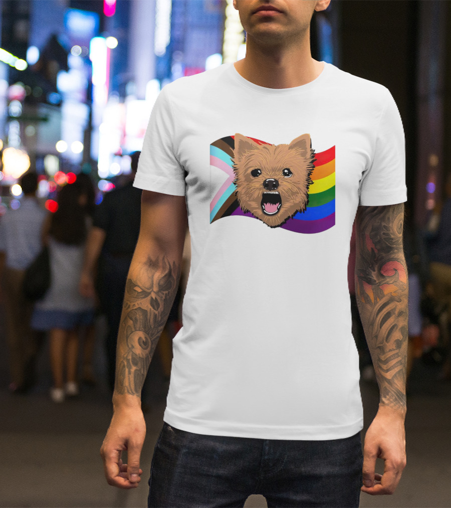 Dog MarcoMania Norwich Havok Pride Rainbow Flag T-Shirt