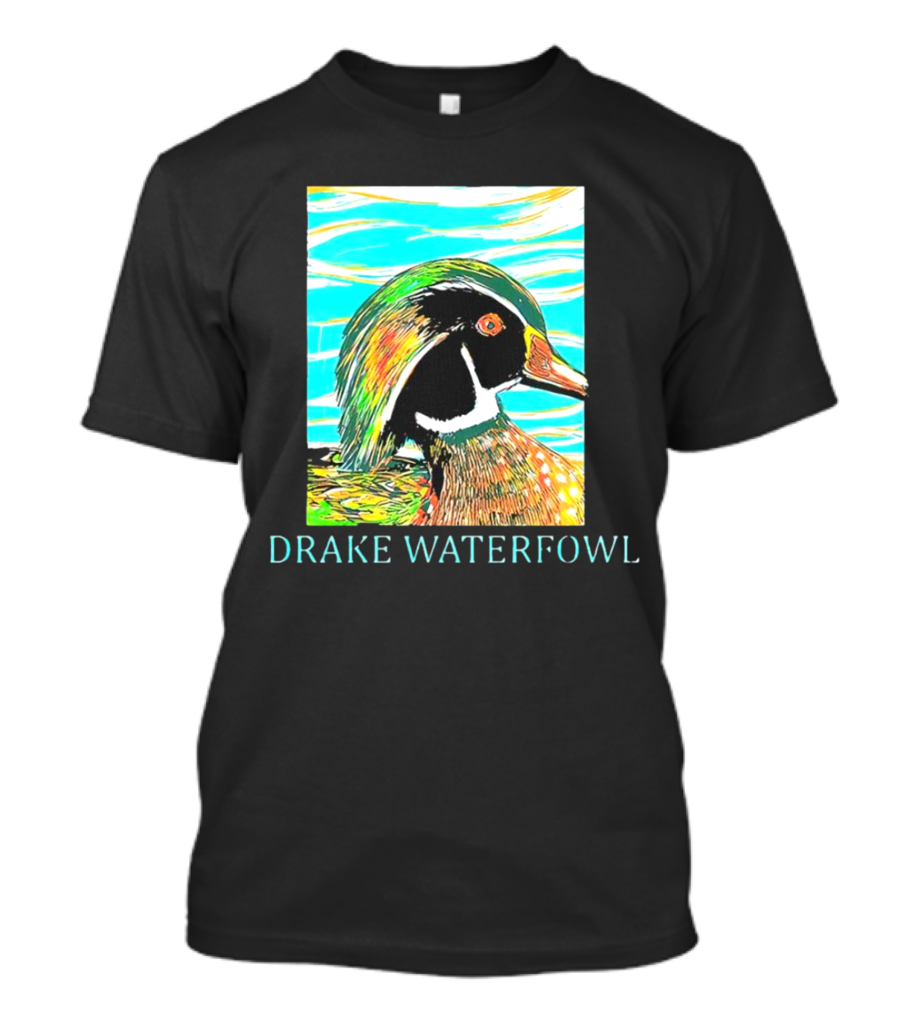 Drake Waterfowl Duck Colorful Abstract T-Shirt