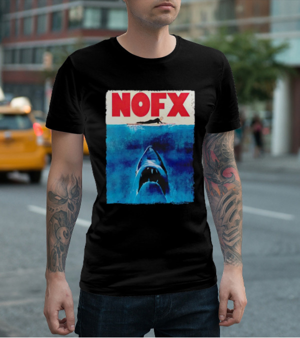 NOFX Jaws Surfer Shark T-Shirt