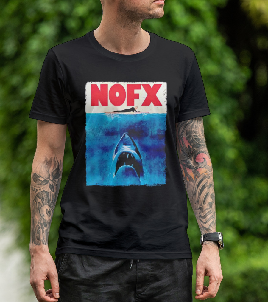 NOFX Jaws Surfer Shark T-Shirt