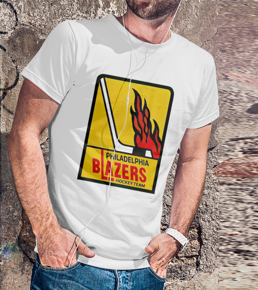 Philadelphia Blazers WHA Flames Hockey Team Vintage T-Shirt