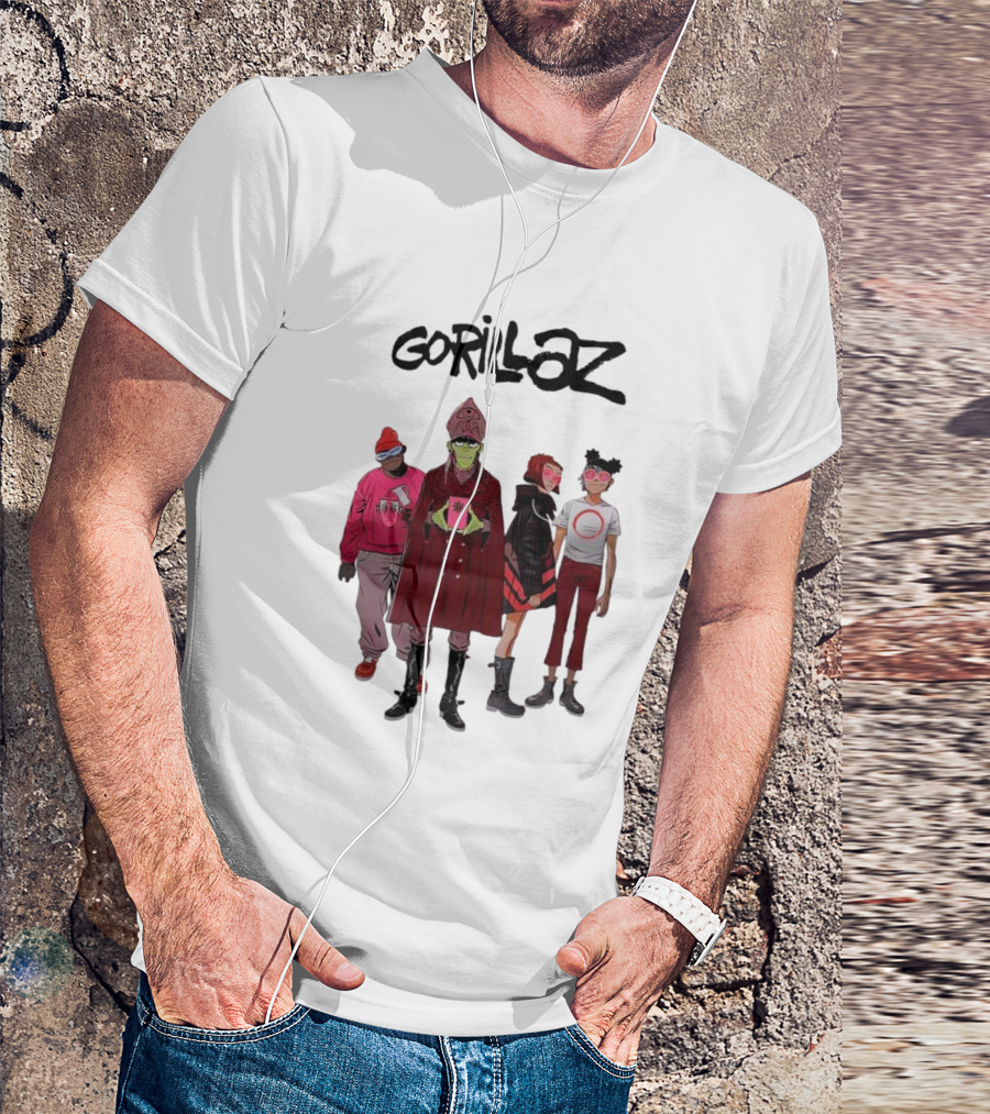 Gorillaz Cracker Island Animated Band Characters T-Shirt