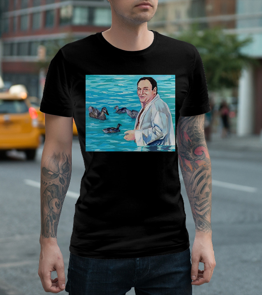The Sopranos Tony Soprano Ducks Pool Scene Fan T-Shirt