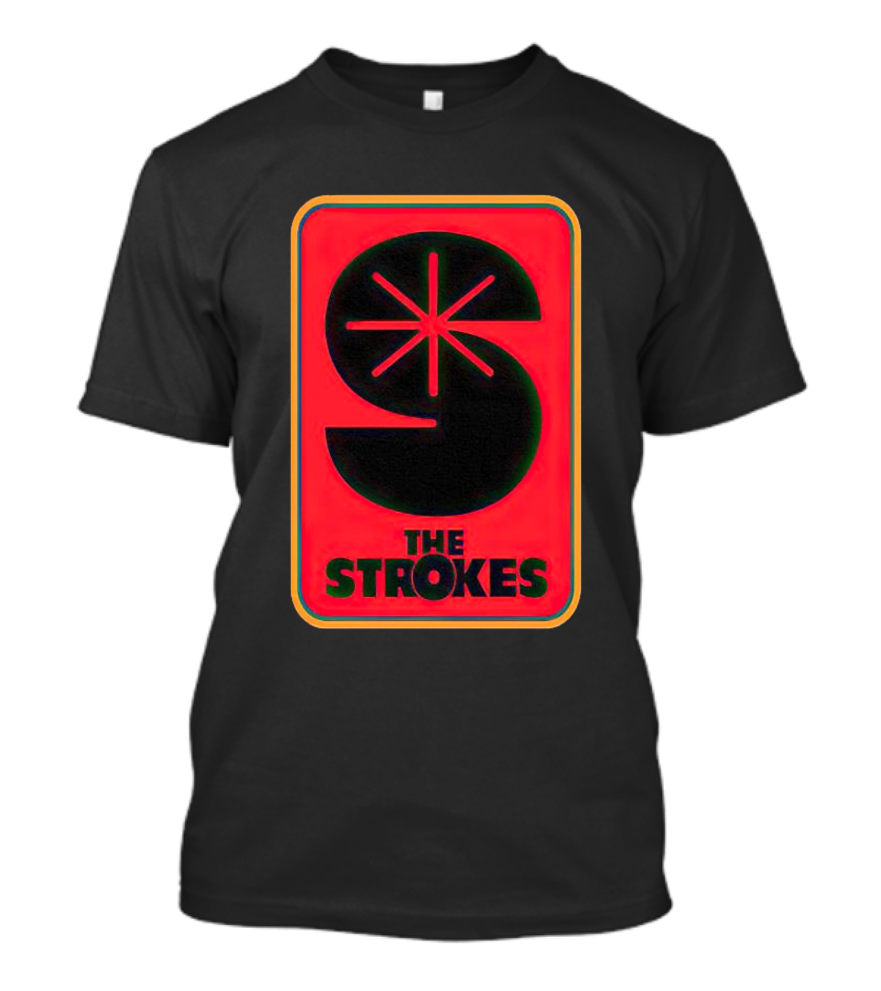 The Strokes Retro Logo Red Black Starburst T-Shirt