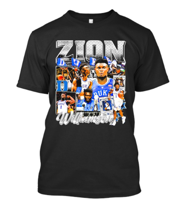 Zion Williamson Duke Blue Devils Collage Basketball Highlights T-Shirt