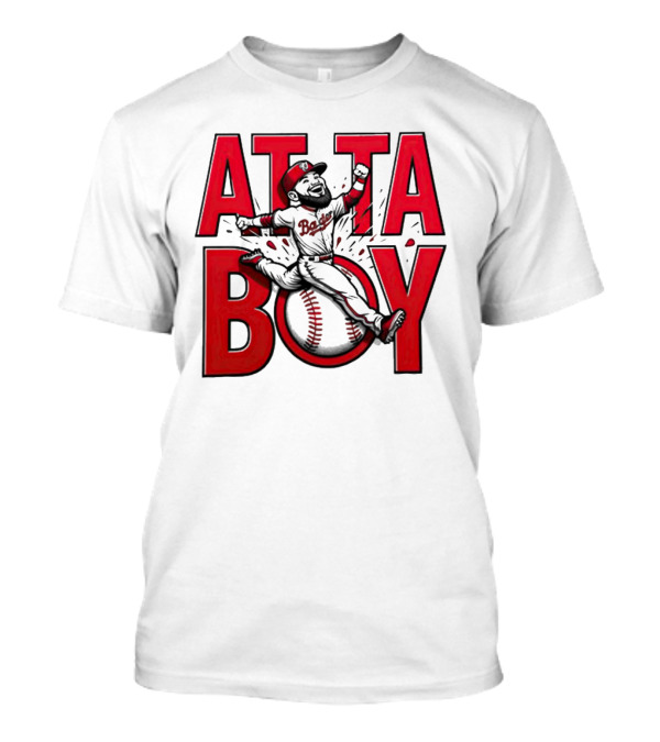 Atta Boy Harper Baseball Caricature Jumping T-Shirt