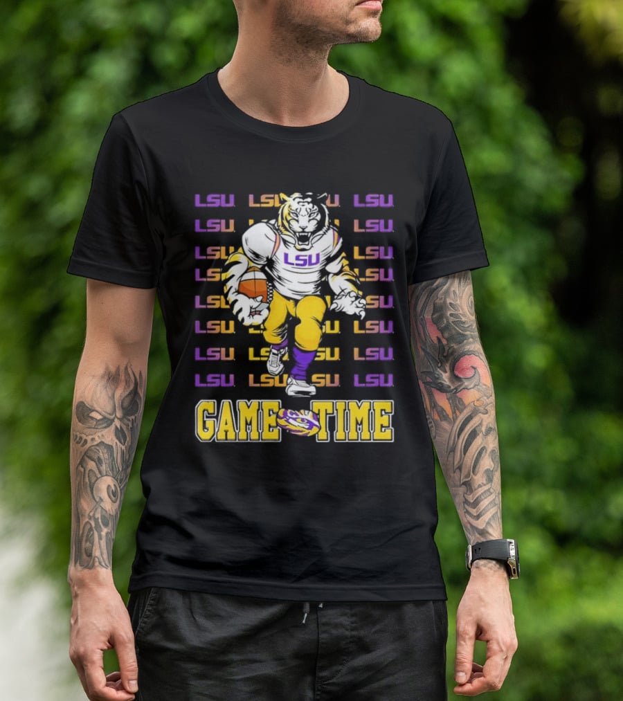 LSU Tigers Game Time Football T-Shirt