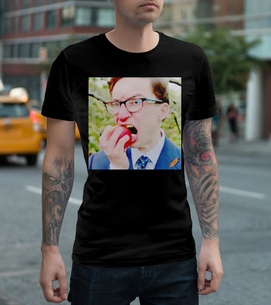 Pierre Poilievre Eating Apple In Suit And Glasses T-Shirt