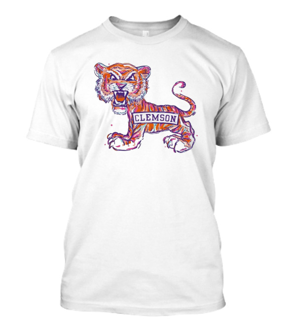 Clemson Tigers Fierce Painted Mascot T-Shirt