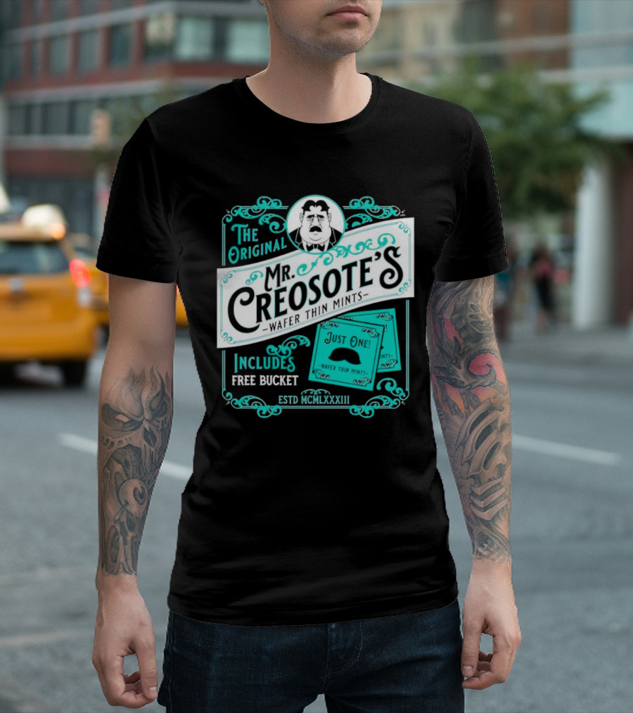 The Original Mr. Creosote’s Wafer Thin Mints Includes Free Bucket Estd MCMLXXXIII T-Shirt