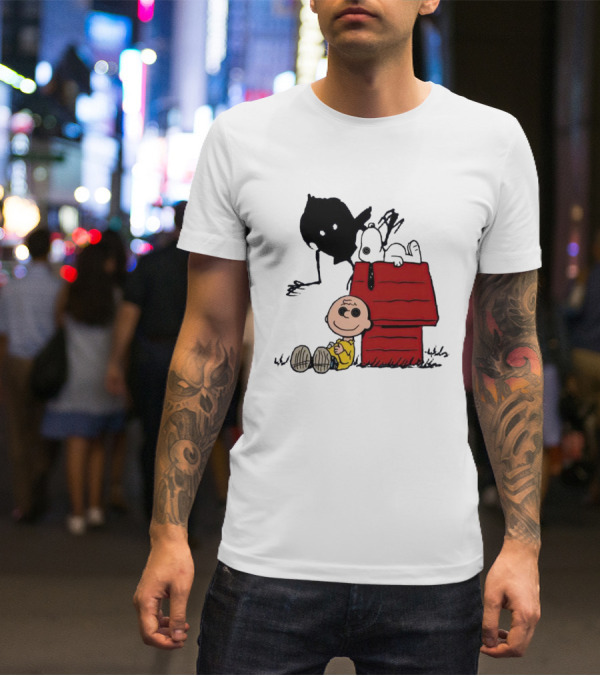 Charlie Brown Snoopy Woodstock Shadow Doghouse T-Shirt