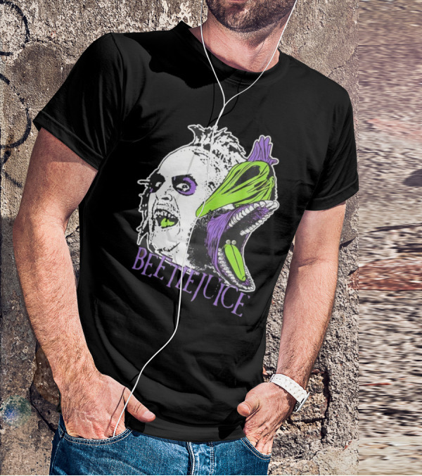 Beetlejuice Halloween Creature Mashup With Alligator Head T-Shirt