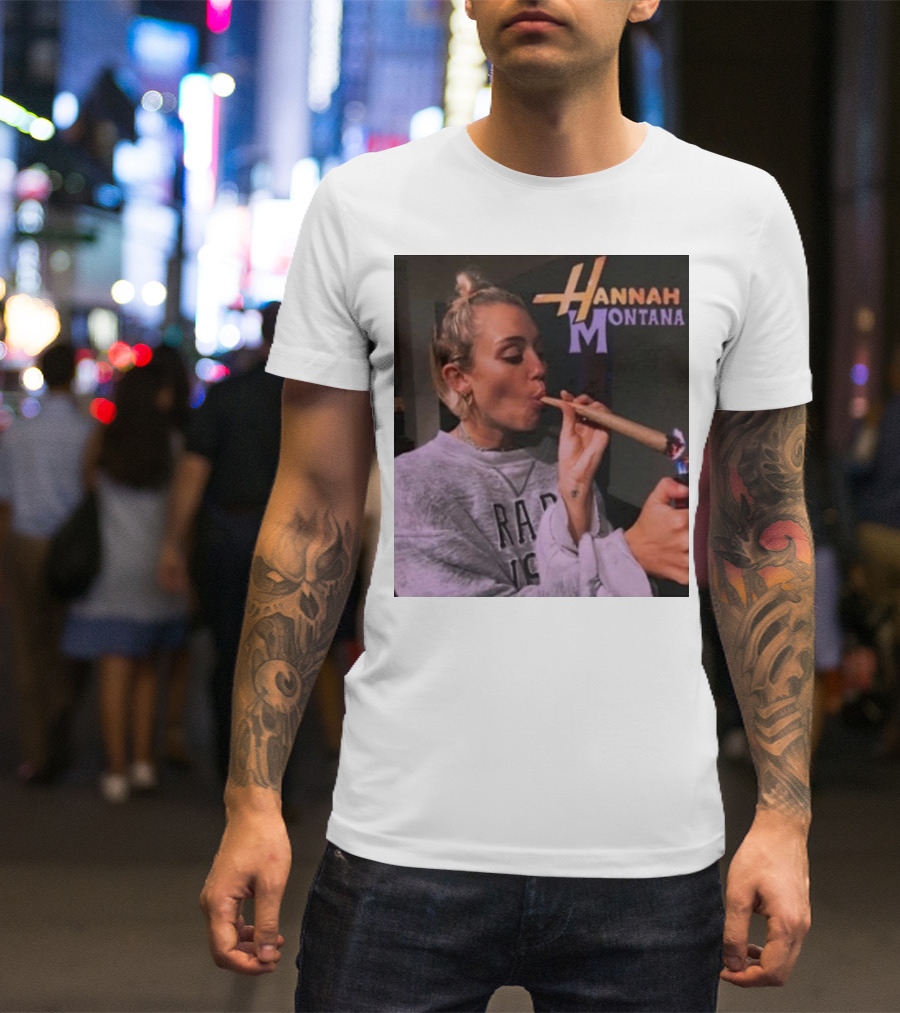 Disney Hannah Montana Smoking Weed Blunt T-Shirt