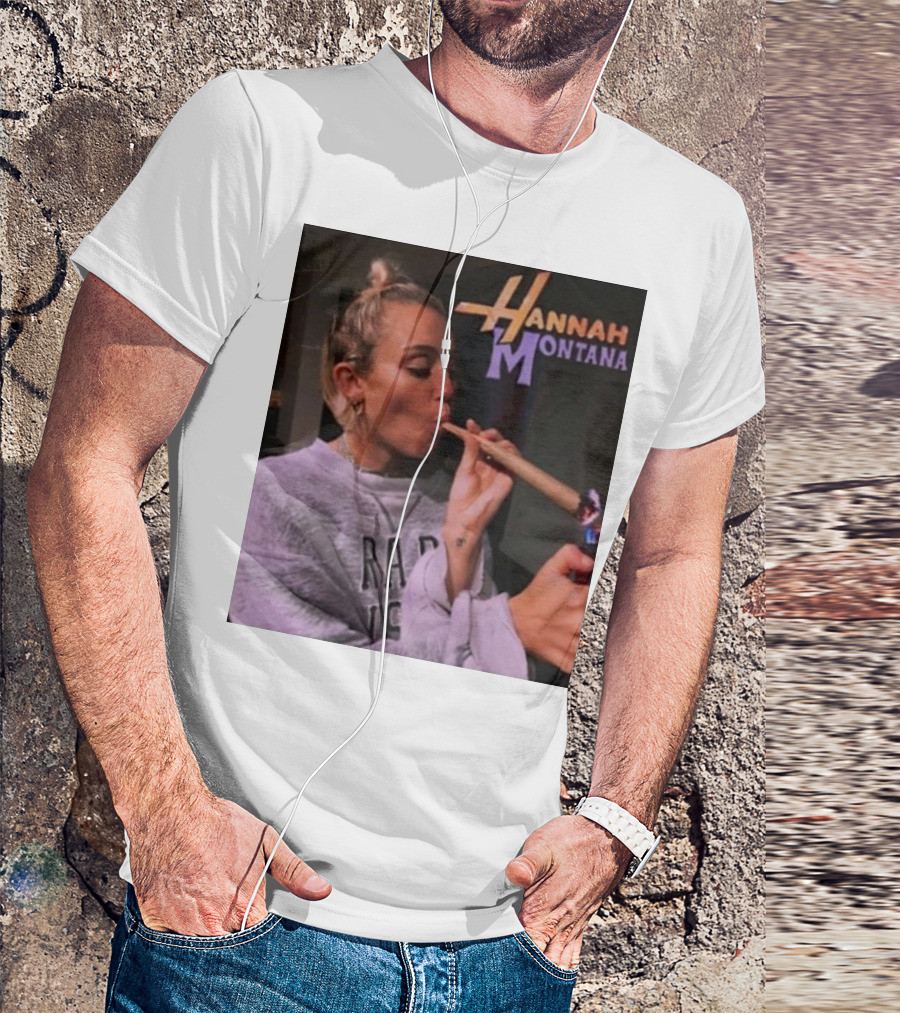 Disney Hannah Montana Smoking Weed Blunt T-Shirt
