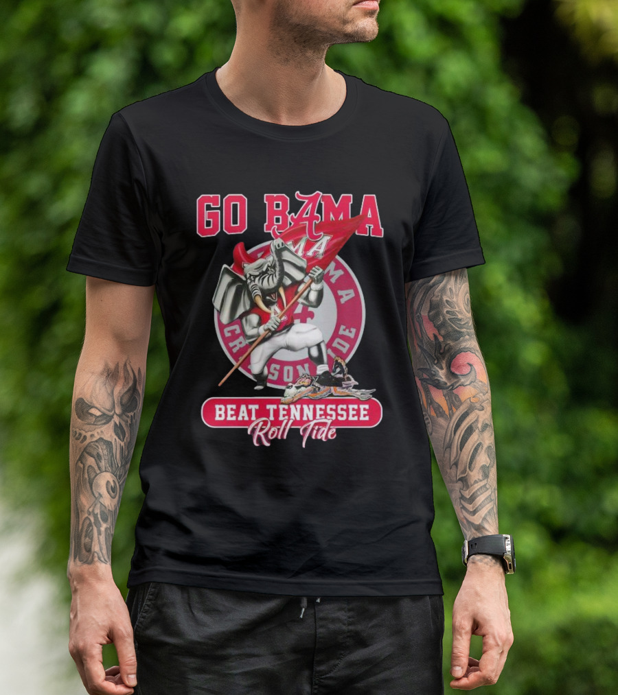 GO BAMA BEAT TENNESSEE ROLL TIDE ALABAMA CRIMSON TIDE MASCOT T-Shirt