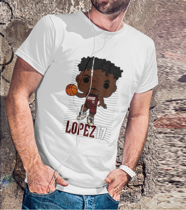Lopez 17 Basketball Chibi Dribble T-Shirt