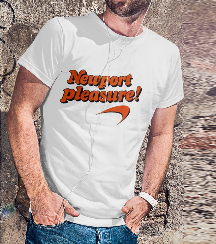 Newport Pleasure Iconic Orange Curve T-Shirt