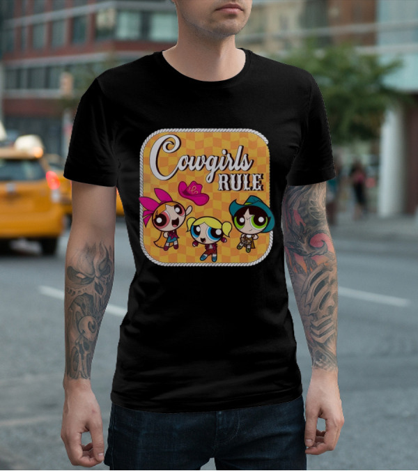 Cowgirls Rule Powerpuff Girls Western T-Shirt