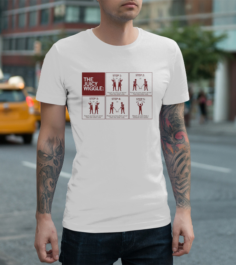 The Juicy Wiggle Five Step Dance Moves Instruction Guide T-Shirt